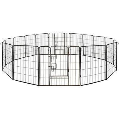ALEKO Pet Playpen Dog Kennel Cage Fence 16 Panel