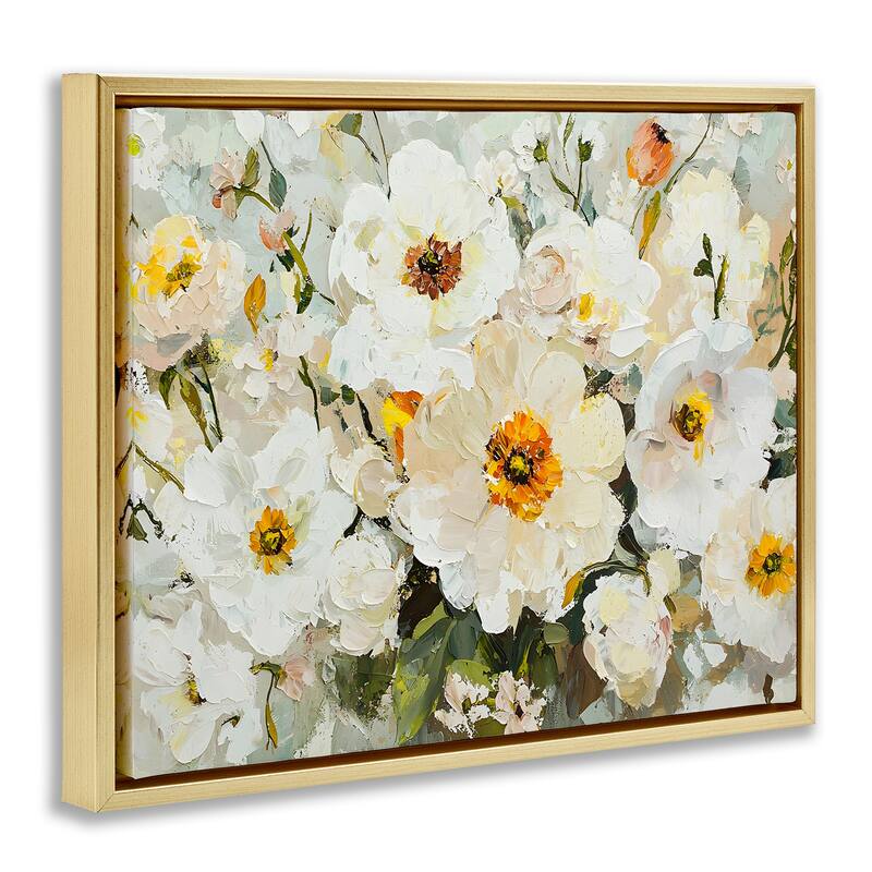 Stupell Porcelain Flowers Bundle Framed Floater Canvas Wall Art Design By Franklyn Gregory