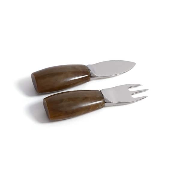 slide 2 of 2, Boxed Cheese Knife Set with Resin Handles, 2-Piece