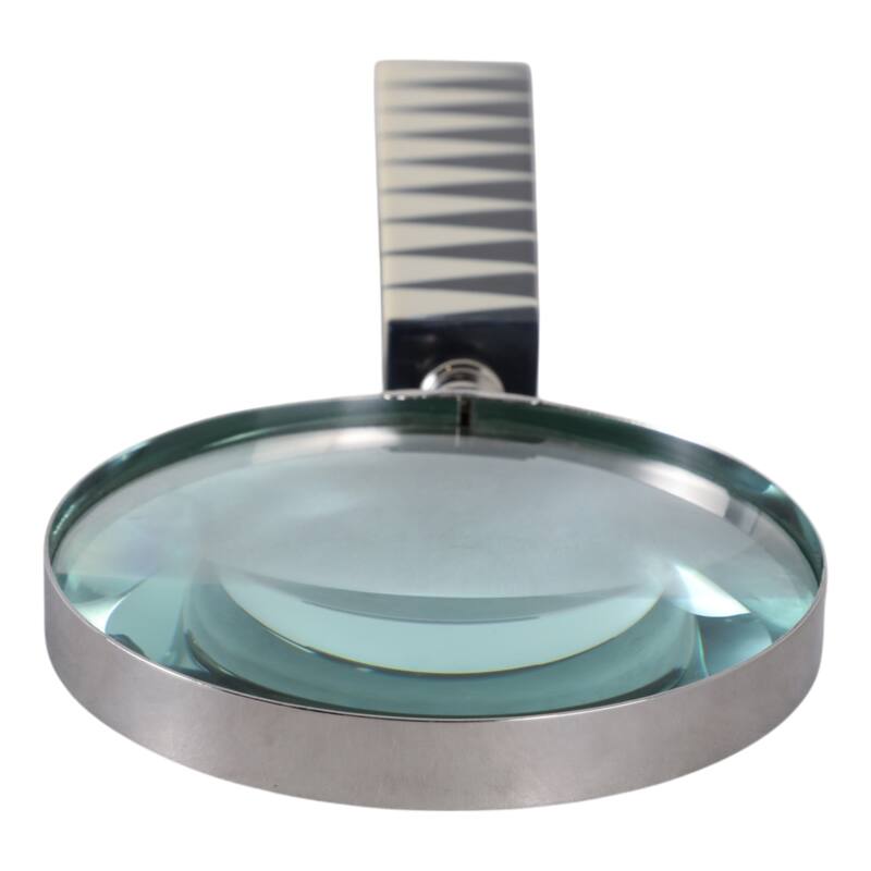 Resin Magnifying Glass Triangular Handle Decorative - 10" White - 4" x 1" x 10"