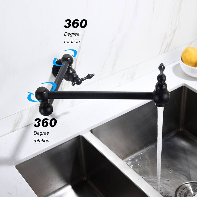 Pot Filler Faucet Over Stove Wall Mount Stainless Steel Kitchen Faucet
