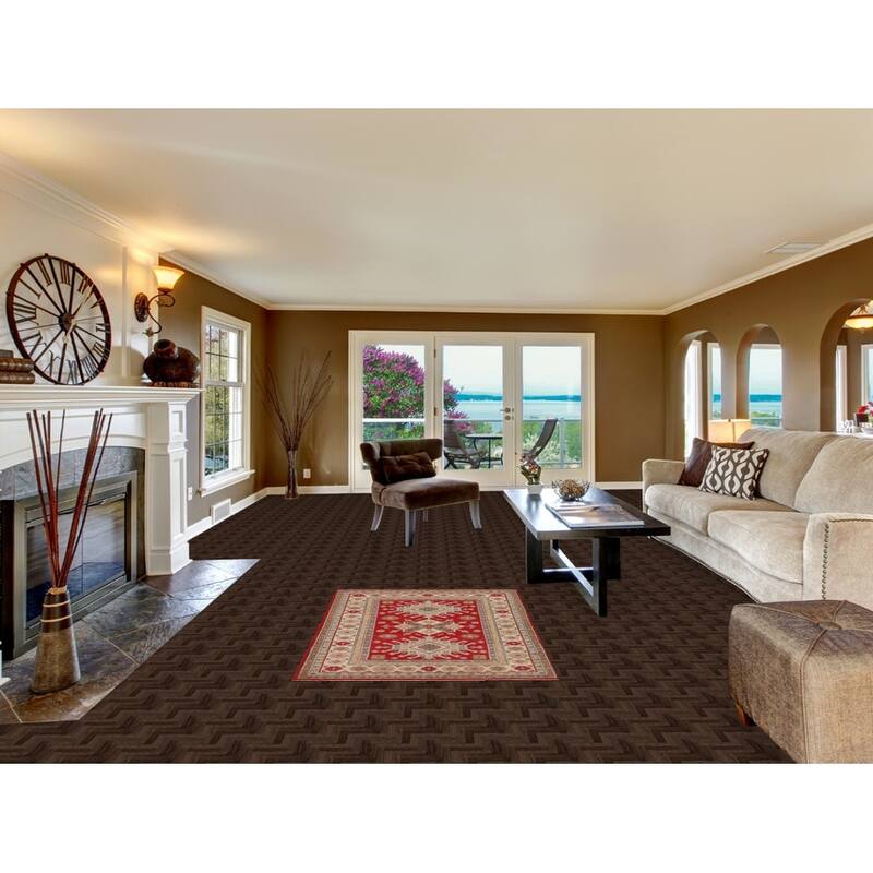 Kazak Accent Rug Handmade Geometric Red Wool Carpet - 3'5" x 4'11"
