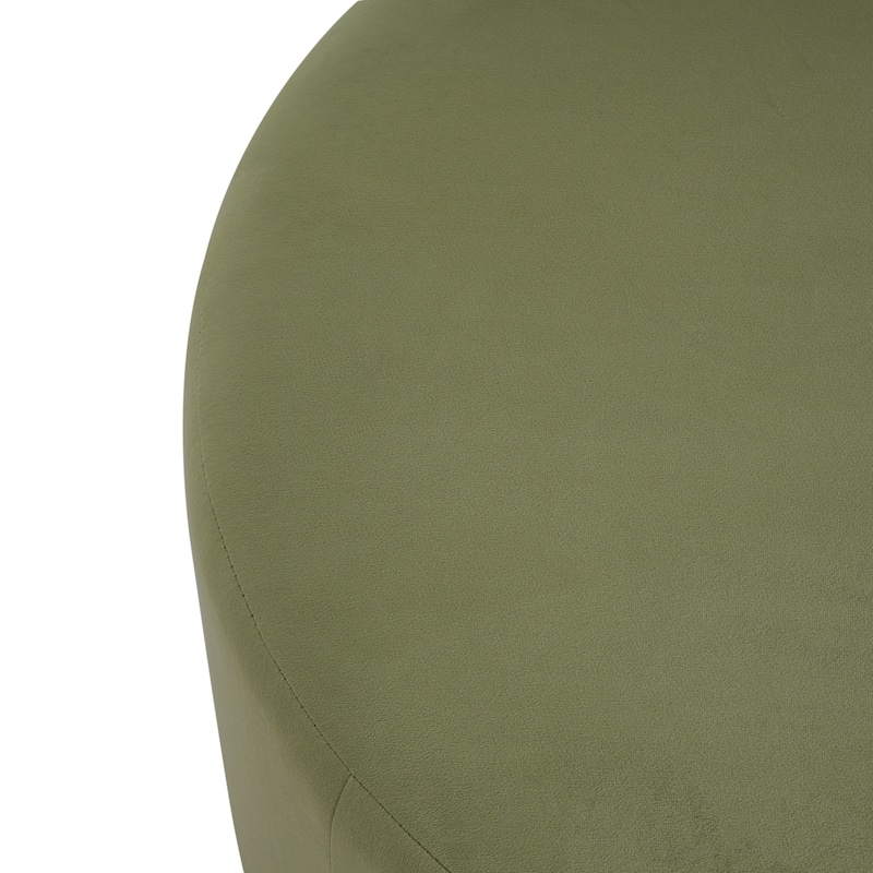 Olias Velvet Upholstered Round Ottoman by Christopher Knight Home