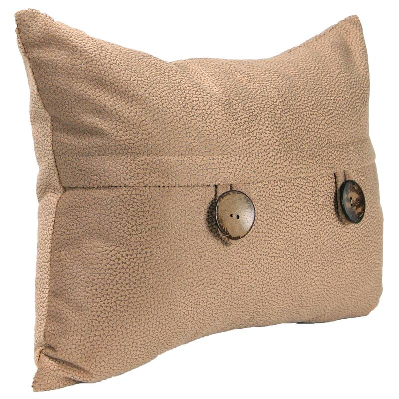 20" x 14" Solid Reversible Indoor Lumbar Throw Pillow with Buttons