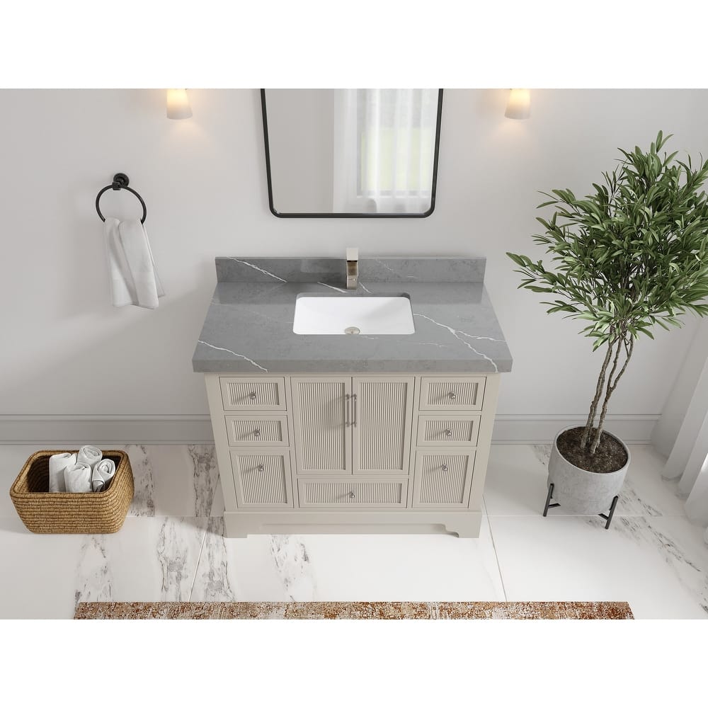 Willow Collections 42 in. W x 22 in. D Alys Single Sink Bathroom Vanity with Countertop