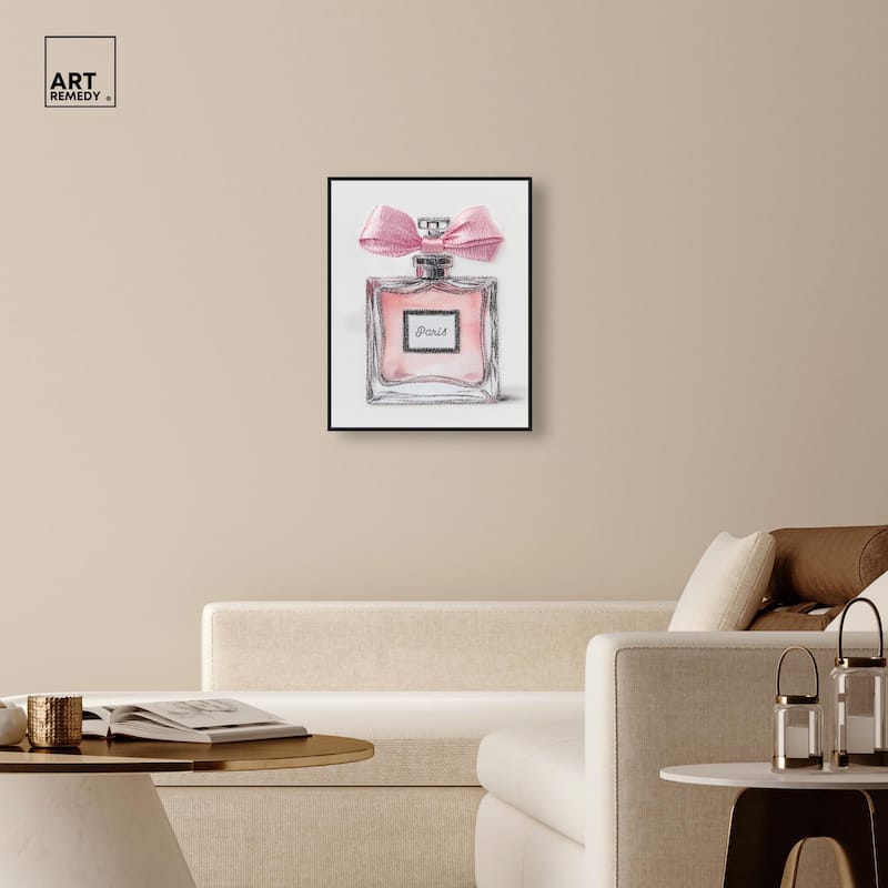 Simple Perfume Bow Canvas by Art Remedy