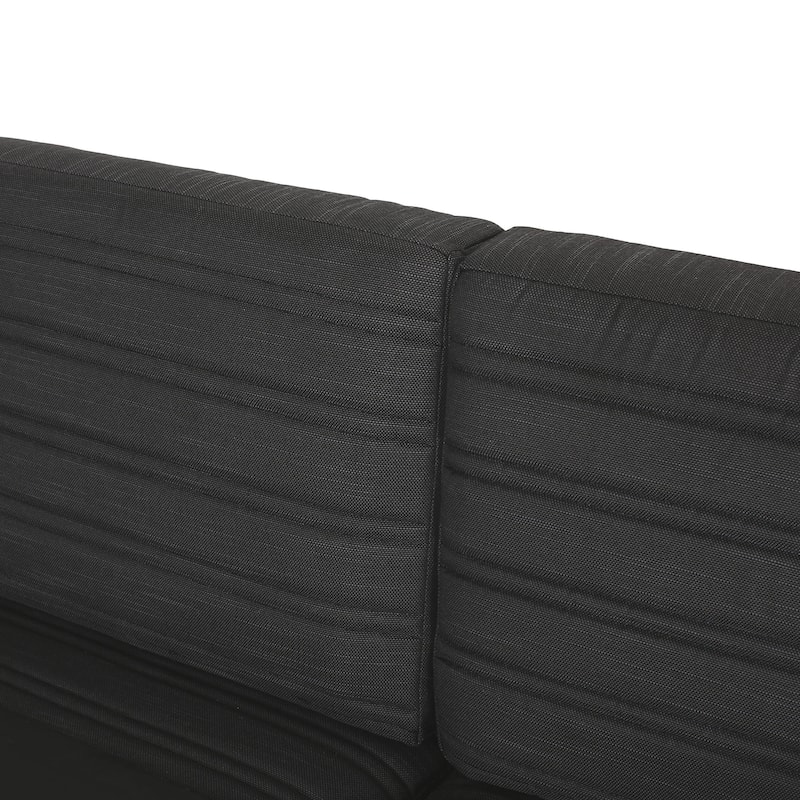 Giovanna Outdoor Aluminum 6 Seater Chat Set with Water Resistant Cushions by Christopher Knight Home
