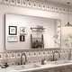 preview thumbnail 81 of 141, Apmir Metal Frame Tempered Glass Bathroom Vanity Mirror for Wall, Cloakroom, Bedroom 60" x 36" - Silver