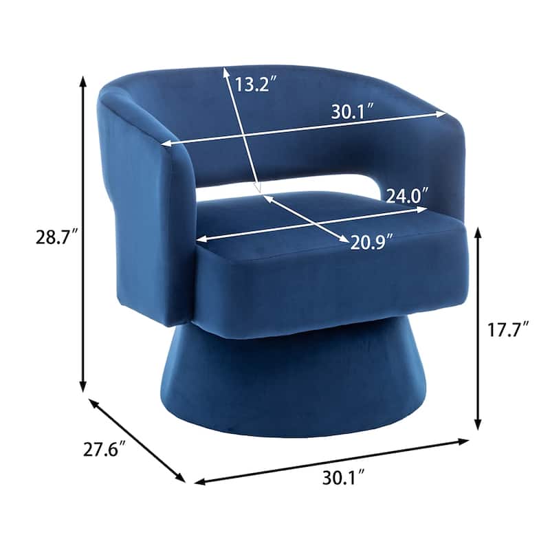 Swivel Barrel Chair,Accent Armchair 360 Degree Swivel Club Chair