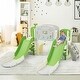 preview thumbnail 3 of 70, 8-in-1 Ocean-Themed Kids Slide Playset Green