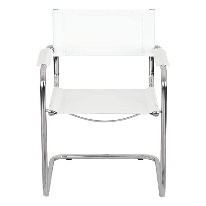 Breuer Chair Company Mart Stam Cantilever Armchair Arm Chair w/ Chrome Frame (Various Bonded Leather Colors)