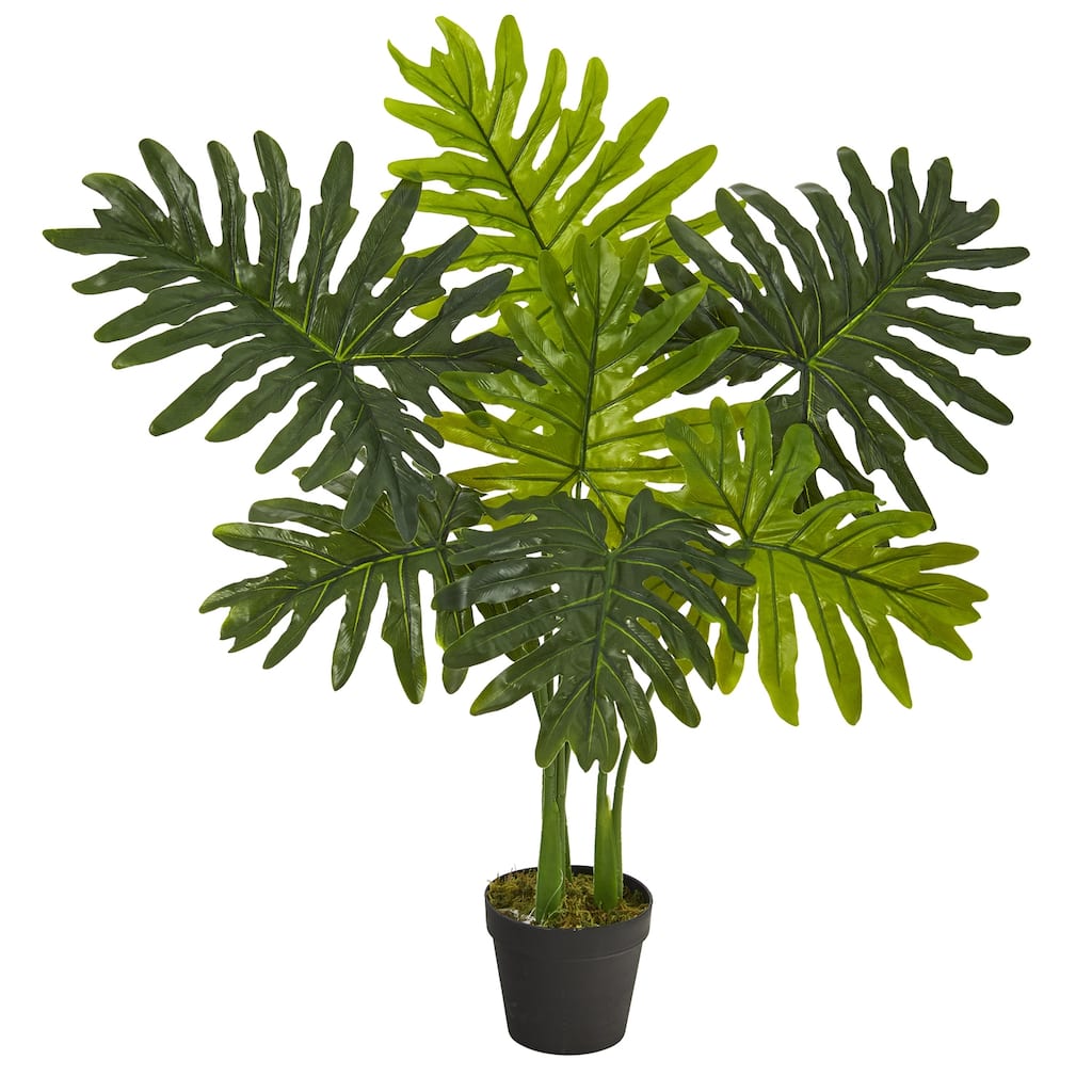 Artificial Fern Plant with Planter - 22 Inch Green Foliage Decor Indoor Outdoor - 36