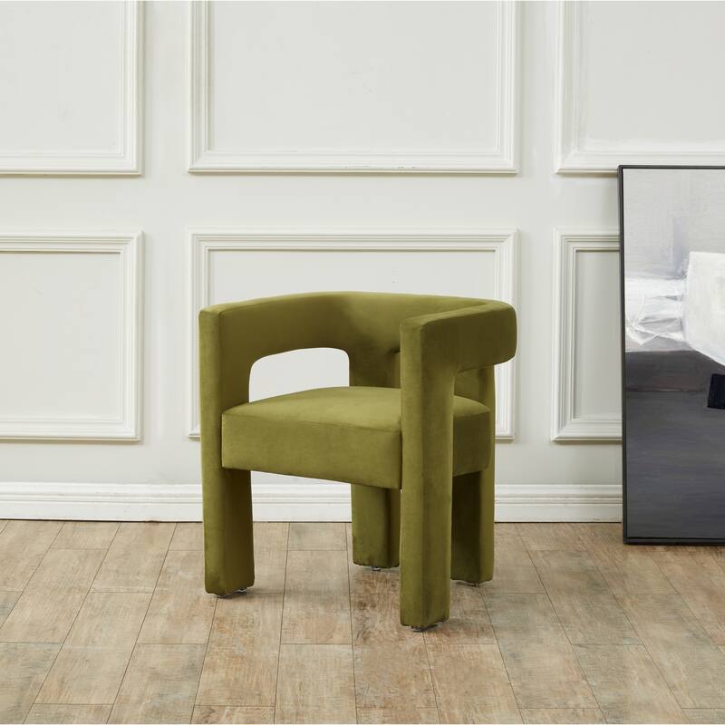 SAFAVIEH Couture Deandre Cut Out Accent Chair (Fully Assembled) - 24.8 IN W x 20.8 IN D x 26.8 IN H