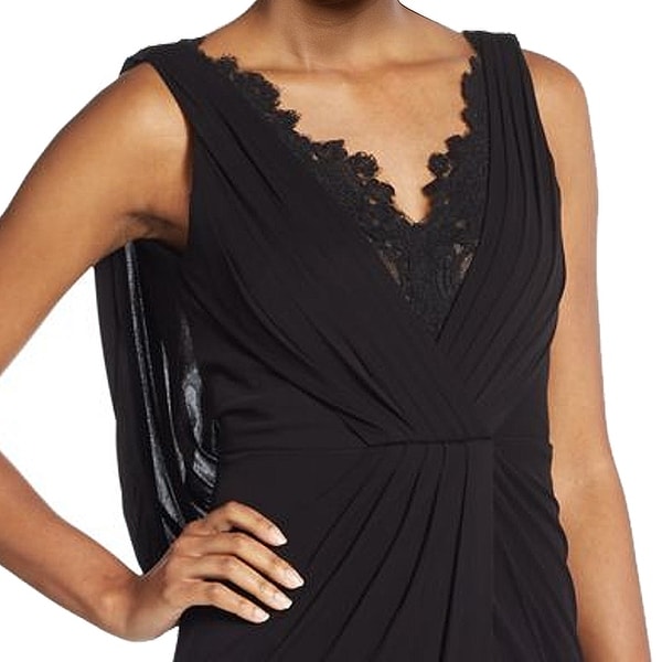 ml monique lhuillier draped lace dress