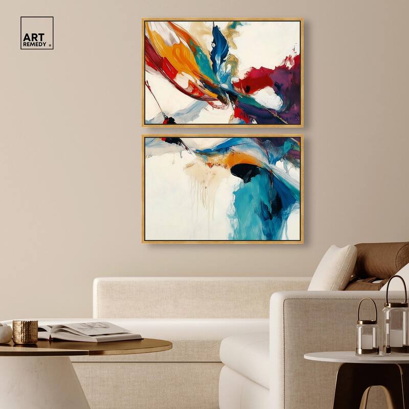 Vibrant Palette III Canvas Set of 2 by Art Remedy