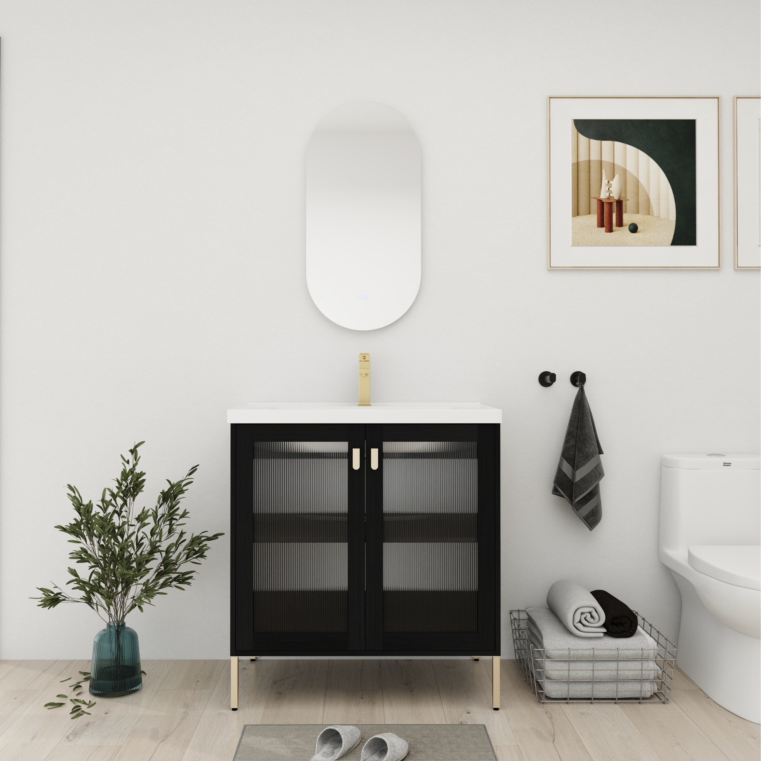 32 inch cheap black bathroom vanity