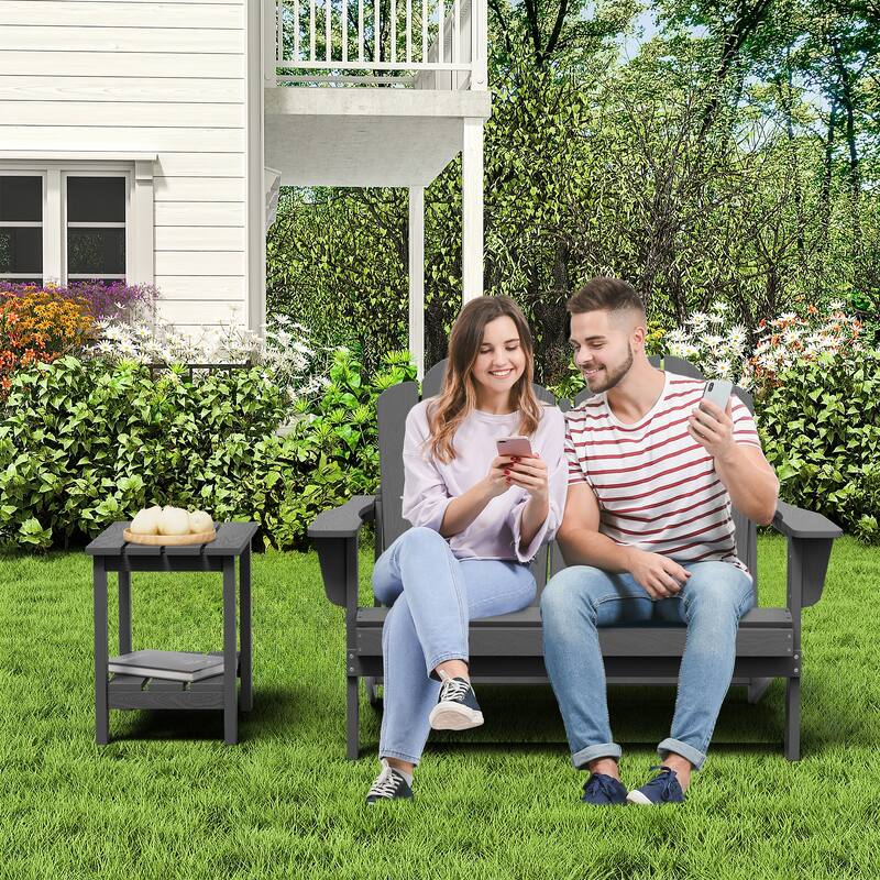 Outdoor HDPE Foldable Patio Loveseat