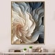 preview thumbnail 7 of 7, Designart "White And Blue Feather Spiral II" Abstract Geometric Blue Wall Decor - Modern Entryway Framed Wall Art Print 12 in. wide x 20 in. high - Gold