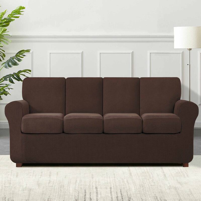 Subrtex 9-Piece Stretch Sofa Slipcover Sets with 4 Backrest Cushion Covers and 4 Seat Cushion Covers