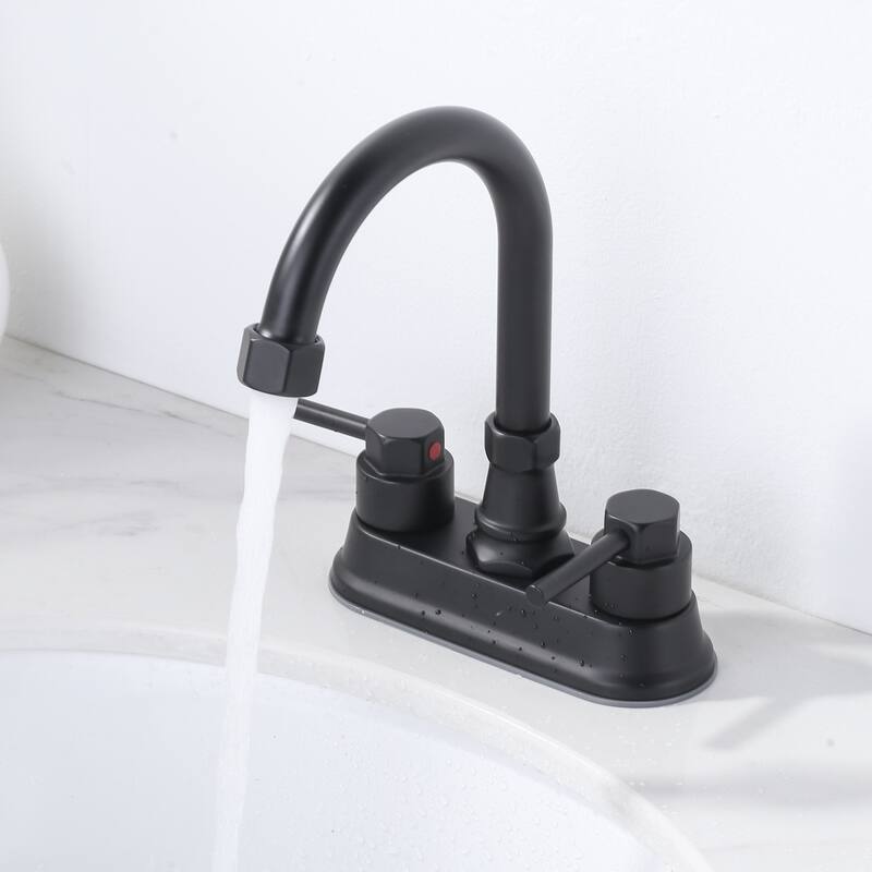 WOWOW 4-inch Dual Handle Bathroom Sink Faucet in Modern