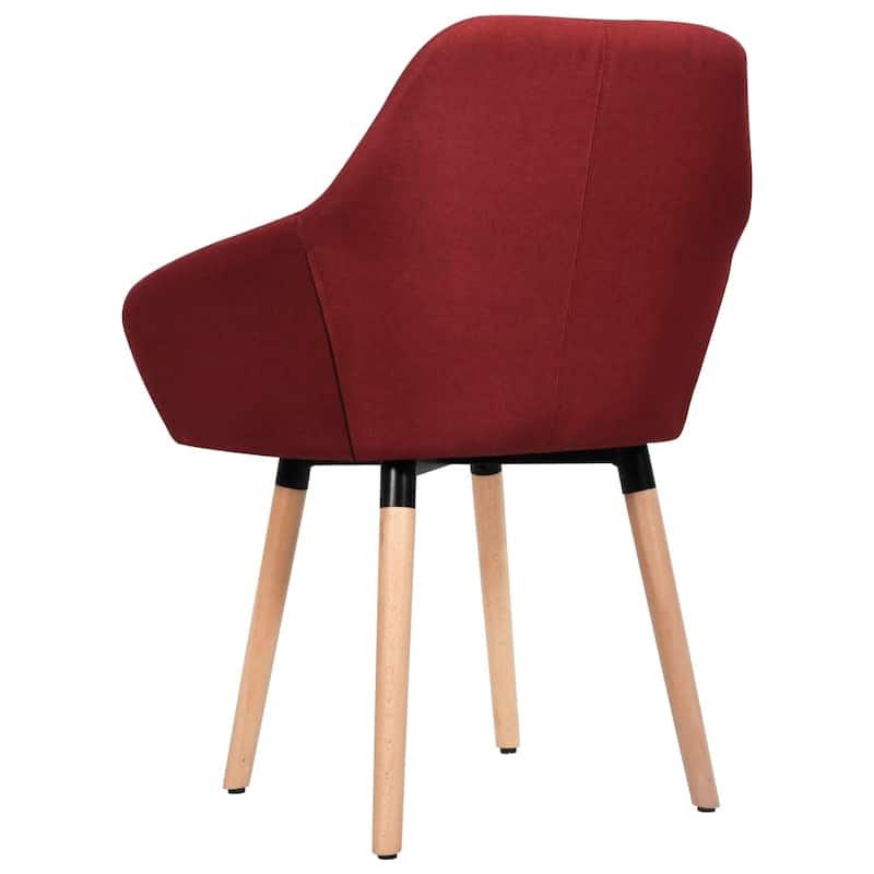 vidaXL Dining Chairs 2 pcs Wine Red Fabric - 24.4" x 21.3" x 32.9"