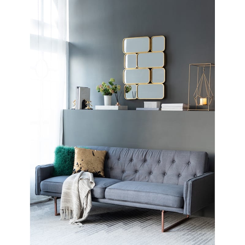 32" Rectangle Wall Decor Mirror with Metal Framed - Gold