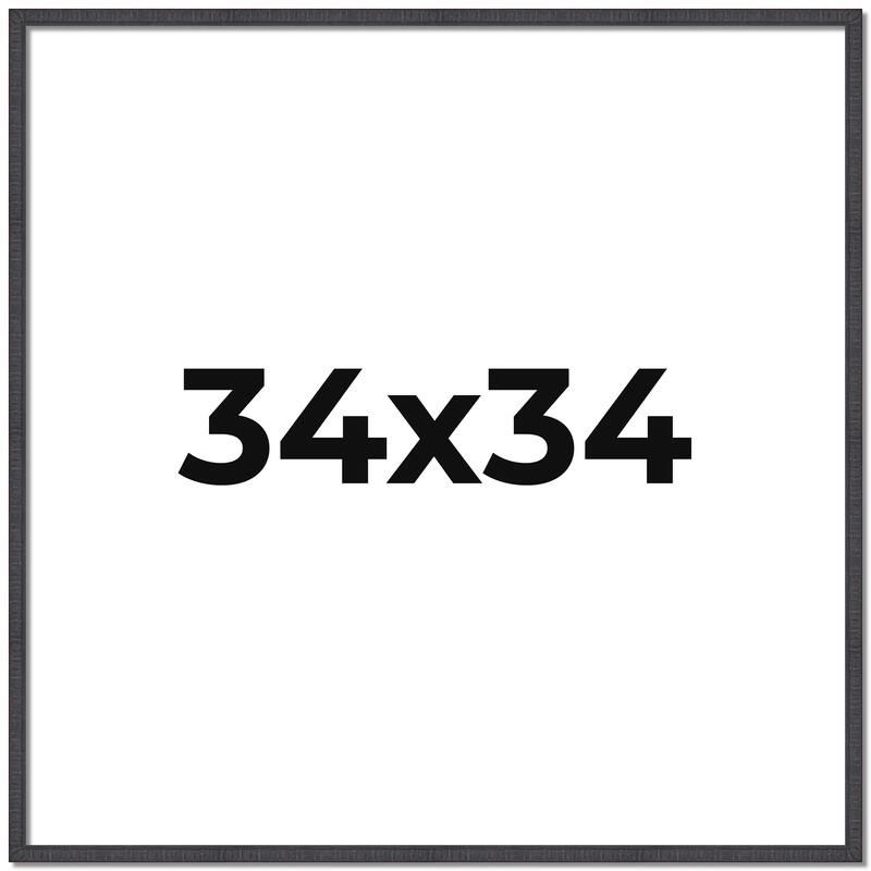 34x34 Frame Brown Solid Wood Picture Frame Includes UV Acrylic