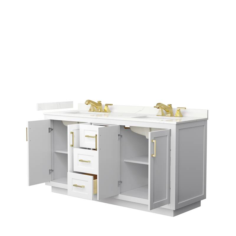 Miranda 66-inch Double Vanity, Quartz Top