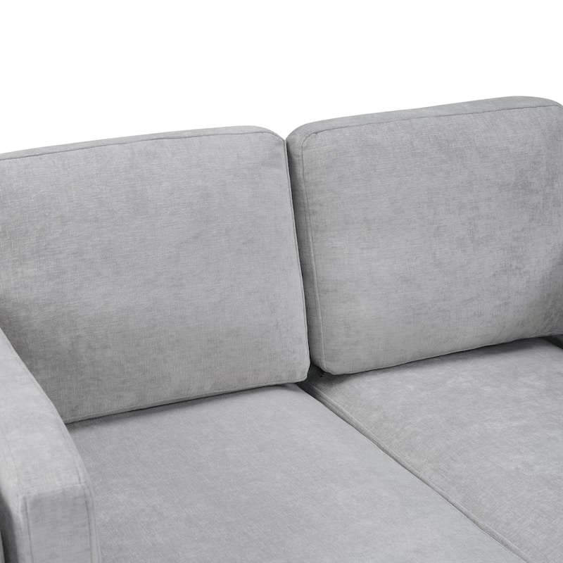 Christopher Knight Home - Alora Modern Upholstered Chaise Lounge Sofa Bed with Dual-Layer Armrests and Flexible Layout Design