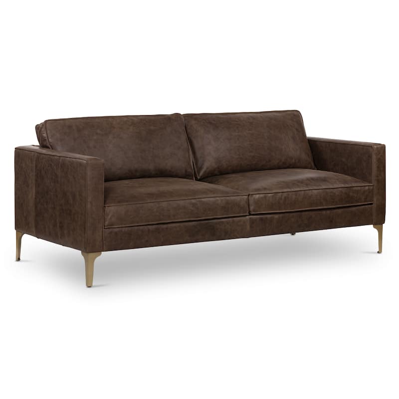 Poly & Bark Mateo 82.5" Sofa - Full Grain Genuine Italian Leather