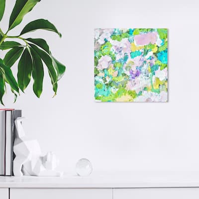 Wynwood Studio Canvas Abstract Endless Summer Garden Green and Cyan Modern & Contemporary Wall Art Canvas Print