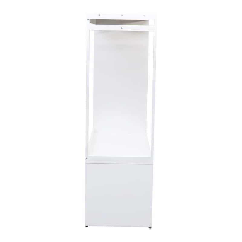 GDF Studio - Arialo Modern Wardrobe Closet with Hanging Rod and Storage Shelves