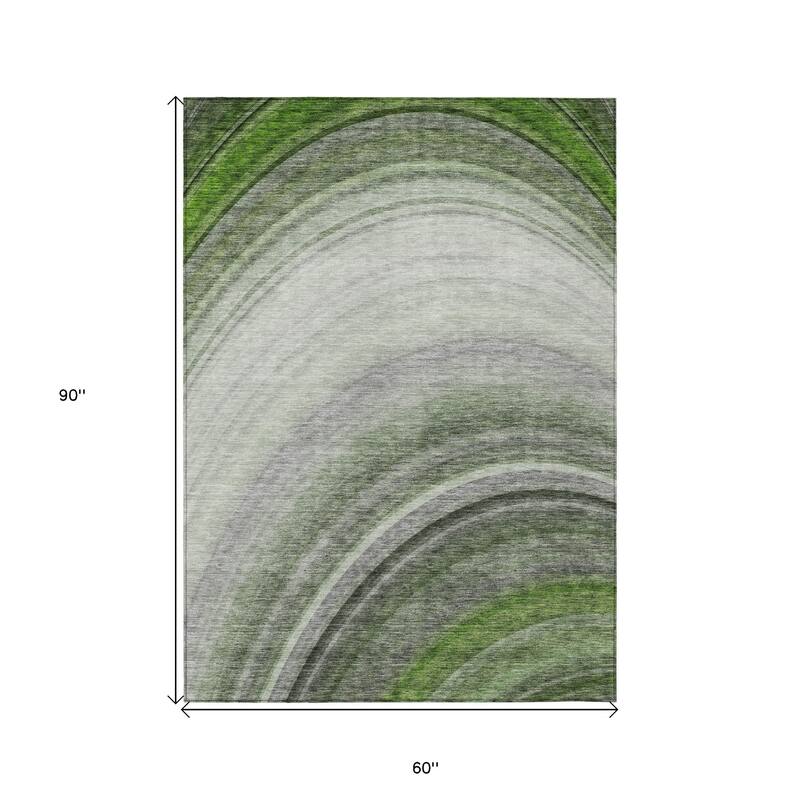 HomeRoots Abstract Transitional Rectangle Outdoor Rug