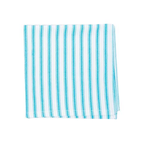Ticking Stripe Turquoise Napkin - King