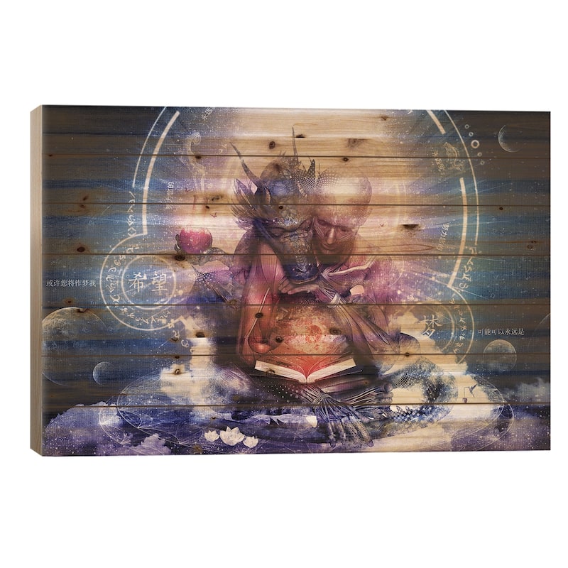 Perhaps The Dreams Are Of Soulmates Print On Wood by Cameron Gray - Multi-Color - 18x26x1.5