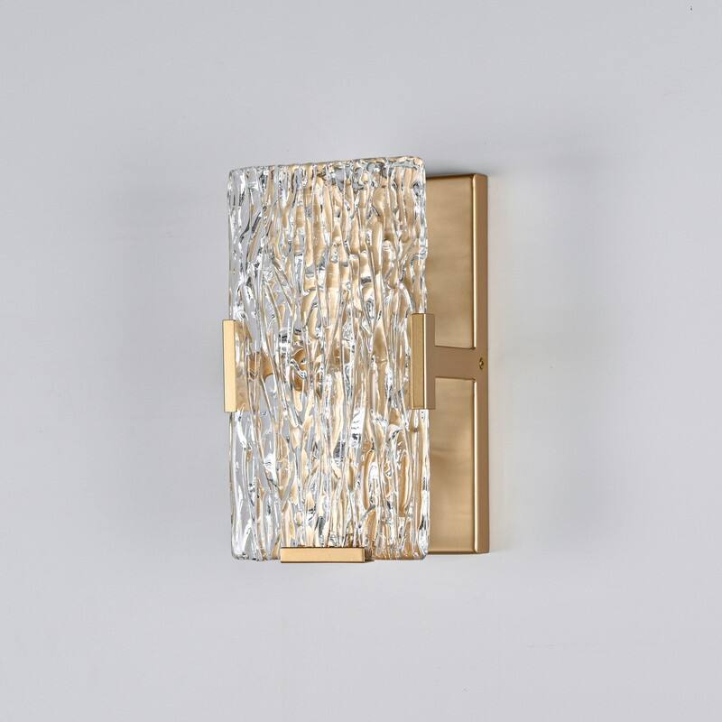 KAWOTI Glam 1- Light Wall Sconce with Textured Glass Shade