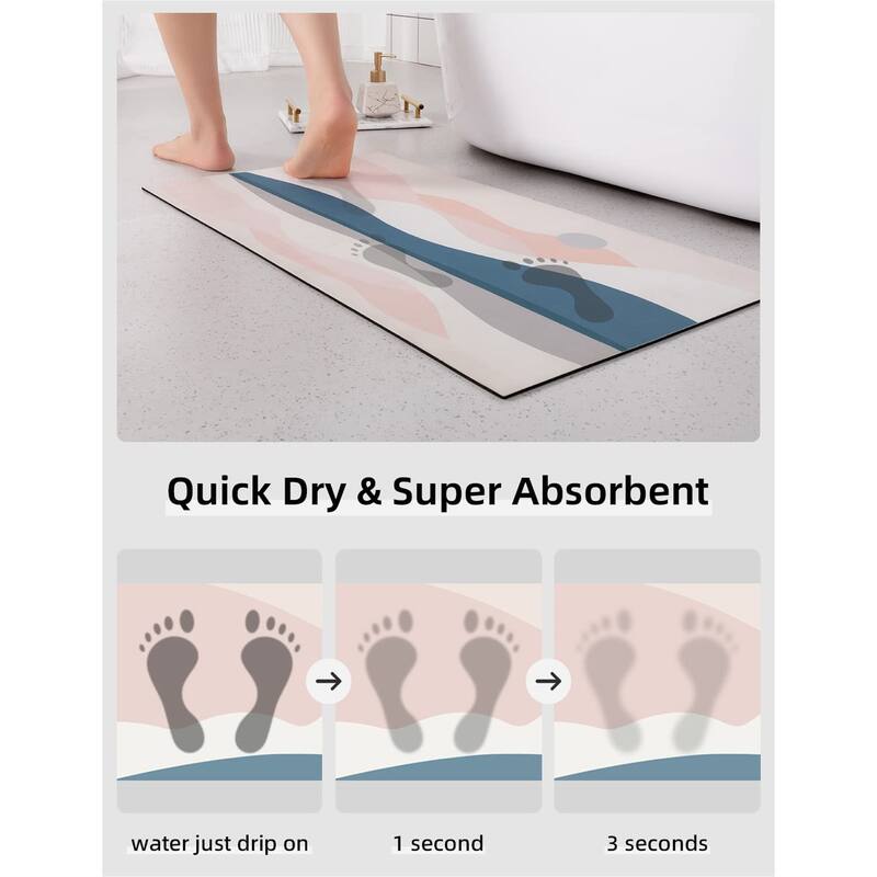 Bath Mat Rug-Thin Quick Dry