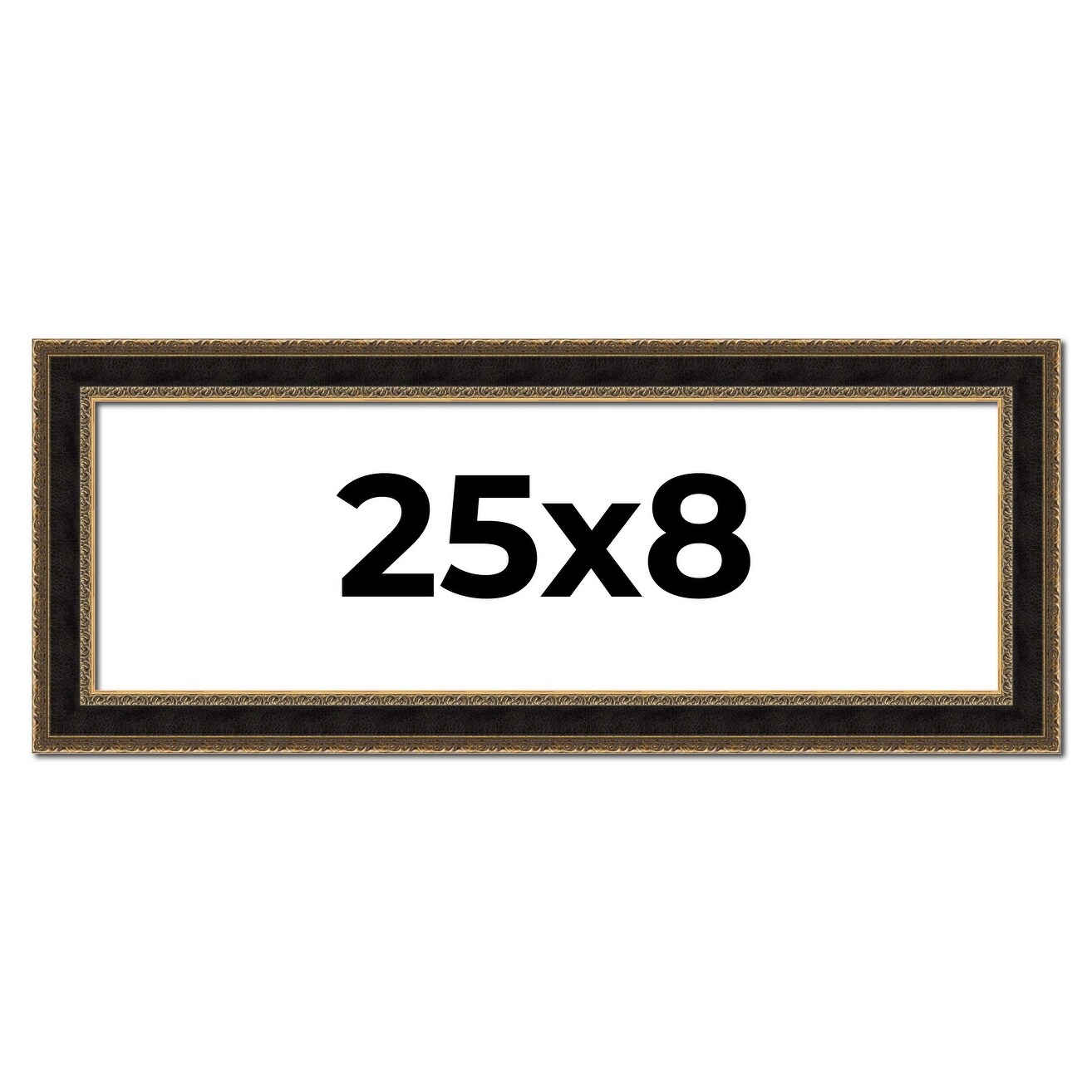 25x8 Frame Gold Antique Vintage Sold Wood Picture Frame | 1.75 Inch