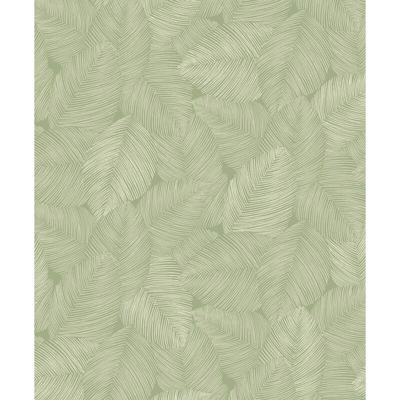 Seabrook Designs Lucia Non-Woven Unpasted Wallpaper - 20.9 in. W x 33 ft. L - Fern