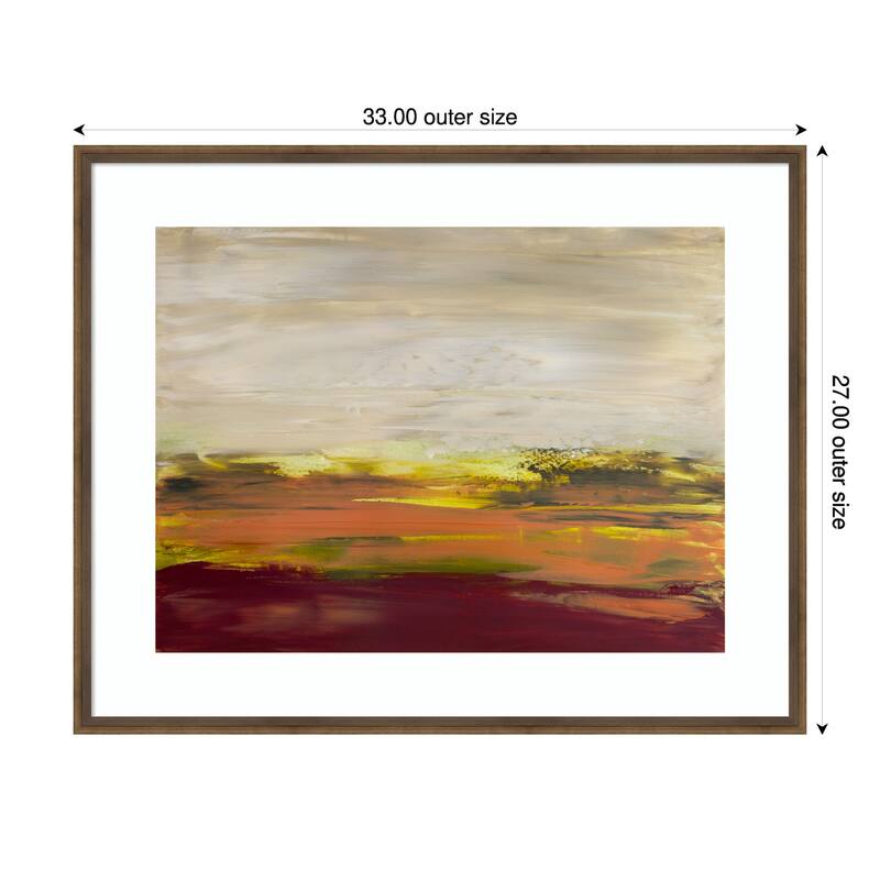 Calypso Glow by Julia Contacessi Wood Framed Wall Art Print - Bronze - 33 x 27 in