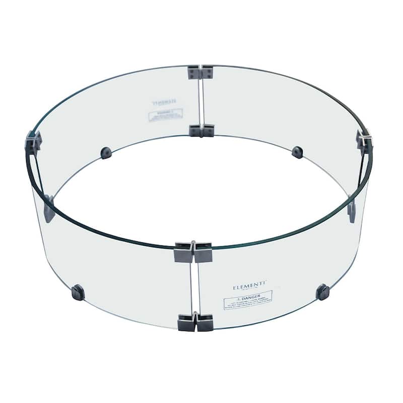 Elementi Outdoor Lunar Bowl Fire Pit Round Wind Screen 30 x 30"