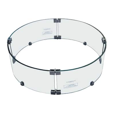 Elementi Outdoor Lunar Bowl Fire Pit Round Wind Screen 30 x 30"