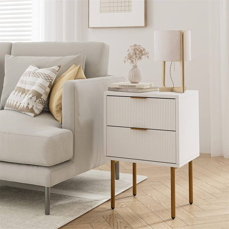 Nightstand 2 Drawer Dresser Bedside Furniture
