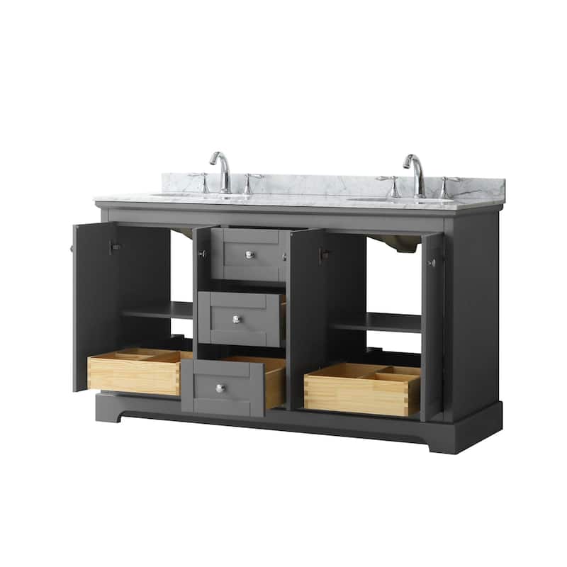 Wyndham Collection Avery 60" Free Standing Double Basin Vanity Set