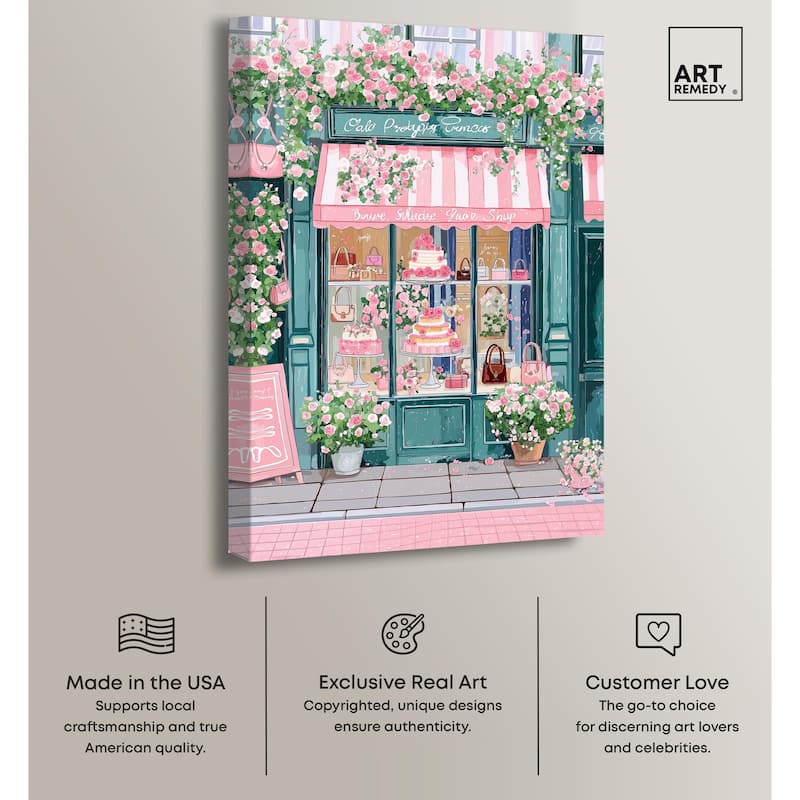 Whimsical Storefront Canvas by Art Remedy, Gallery Wrapped