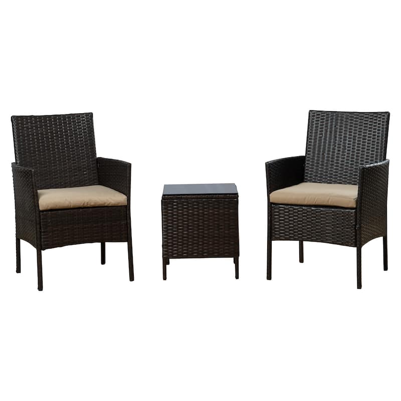 Kozyard Wicker Garden Bistro Set - Beige