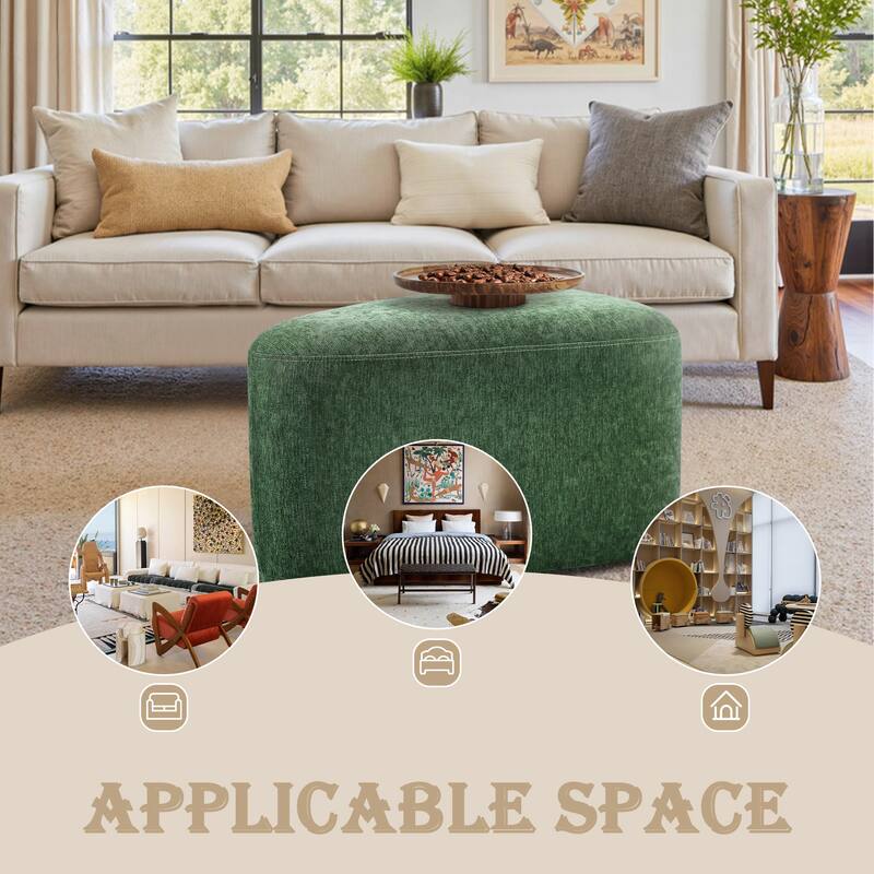26" Footstools and Ottomans, Modern Fabric Pouf Ottoman