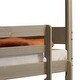 preview thumbnail 7 of 5, Rustic Grey Twin Over Twin Bunk Bed with Built-in Ladder,Guardrails