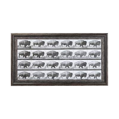 Buffalo Walking Framed Art Print