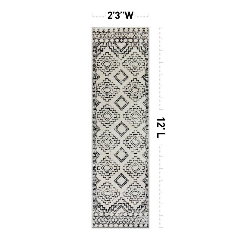 Transitional Bohemian Area Rug, Pet Friendly for Bedroom & Living Room